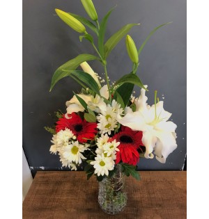 Lilyum&Papatya&Gerbera Zarafeti